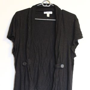 Black Dress Cardigan with buttons